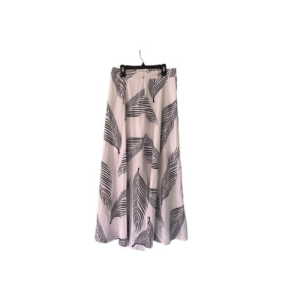 Verdusa Women's High Waist Side Split Maxi Skirt White And Black Size MEDIUM NEW - Picture 1 of 4